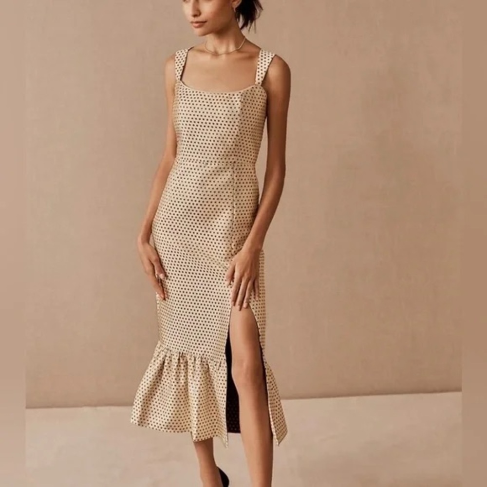 NWT- Sachin & Babi (Anthropology) Elegant Polka Dot Midi Dress